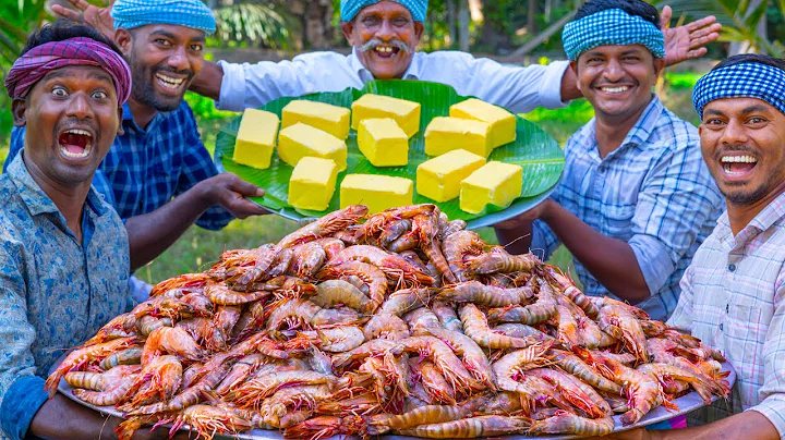 BUTTER GARLIC PRAWNS | Shrimp Roast with Butter | Spicy Prawn Recipe Cooking in Village - DayDayNews