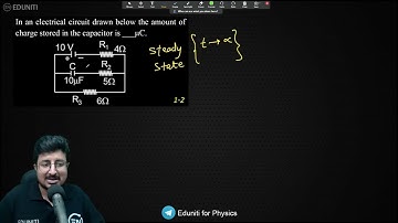 In an electric circuit drawn below the amount of charge stored in the capacitor is ______uC