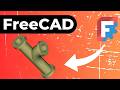 Flanged Pipe with Elbow Junction Design in FreeCAD 1.0 | Mechanical CAD Model thumbnail