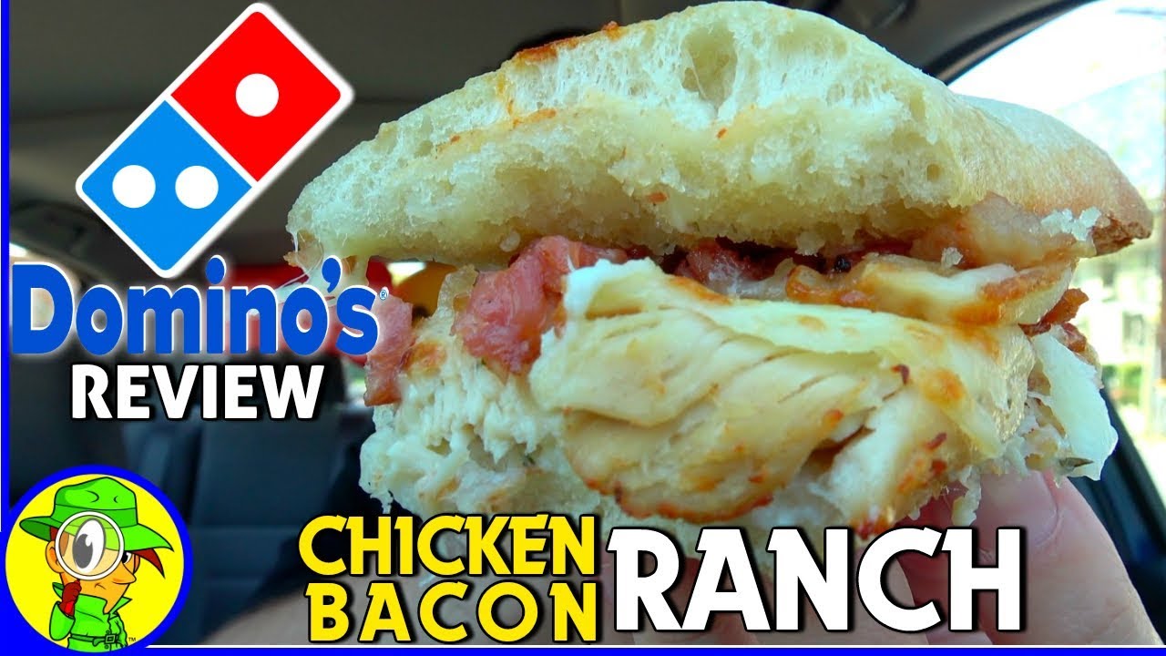 Domino's® | Chicken Bacon Ranch Sandwich Review! 🐔🥓🥖 - YouTube