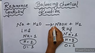 How to Balance Na   H20=NaOH   H2( Sodium  water)
