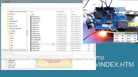 Arduino UNO GPIO Web Server Gauges CMS