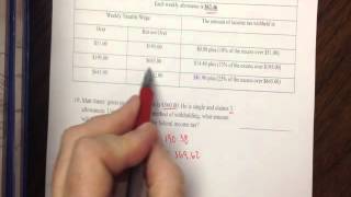 Federal Income Tax Percentage Method