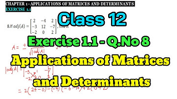 12th Maths Ex 1.1, question 8, Applications Of Matrices and Determinants, Chapter 1