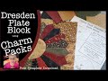 Dresden Plate Quilt Block using CHARM PACKS - Free Template in Description Box