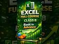 Ms Excel #shorts in Telugu Class 8 || Learn Excel Basics #viral #trending