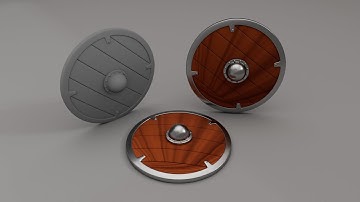 Autodesk Maya 2023 modeling game asset Viking Shield