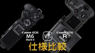 Canon EOS M6 II と Canon EOS R の仕様比較