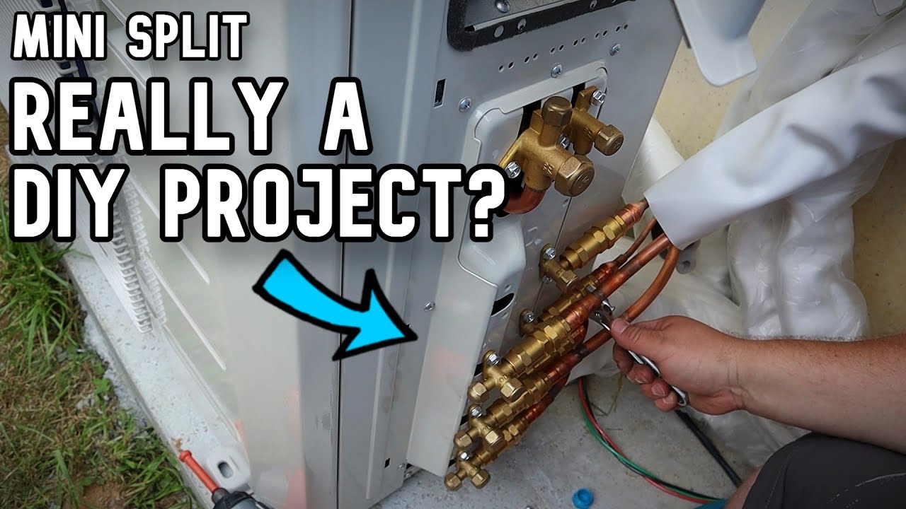 WE'RE DONE!!! Final Hook Up of our DIY Mini Split Heat Pump for our Mobile  Home - YouTube