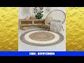 MY-RUG Jute Teppich rund 200 cm | Sisal-Teppich Wohnzimmer | handgemachter Juteteppich | flach