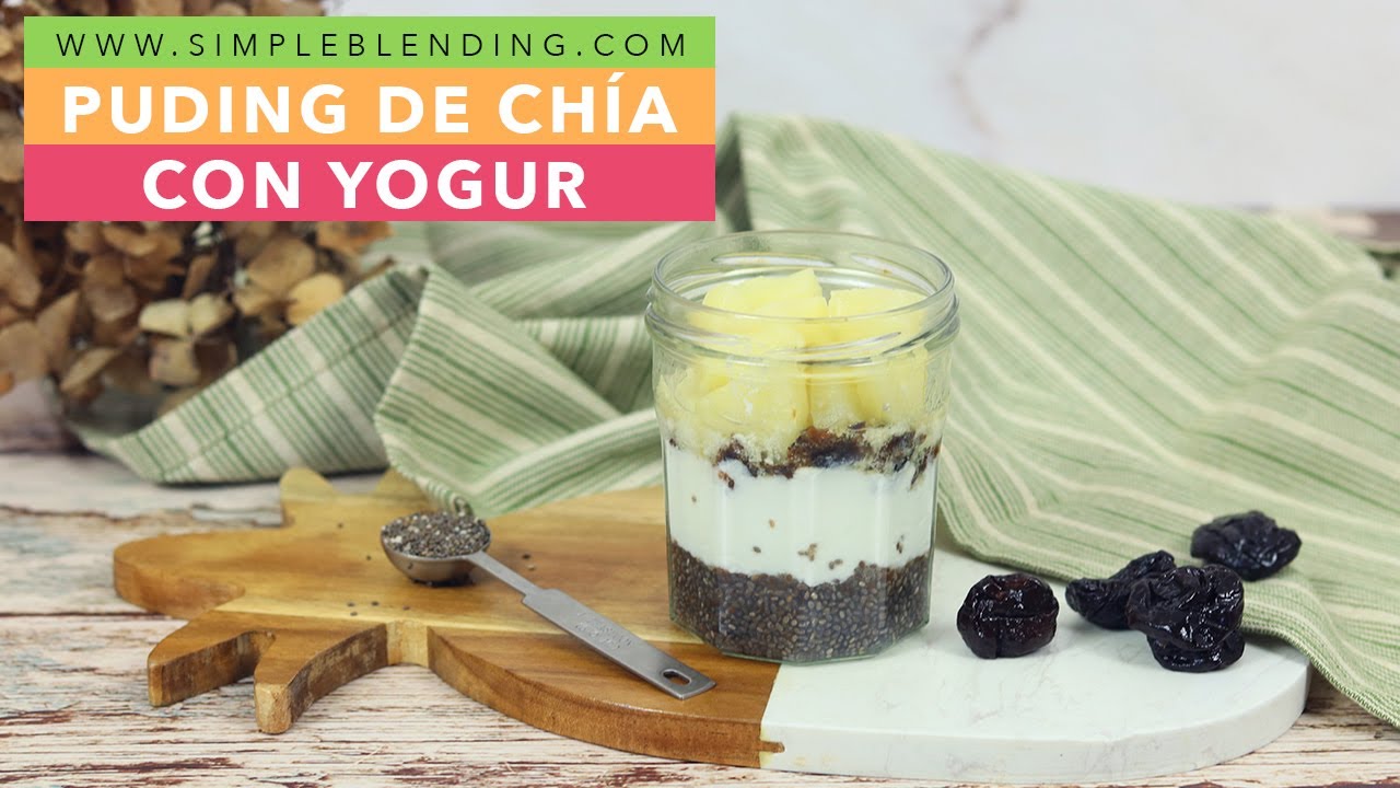 PUDDING DE CHÍA CON YOGUR Y PIÑA | Receta espectacular de chía puding de yogur y piña