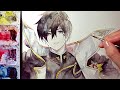 【透明水彩】ロードオブヒーローズ イラストメイキング●Watercolor Painting●로드 오브 히어로즈