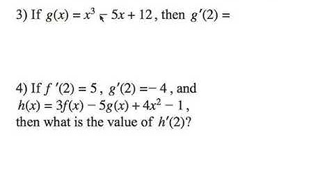 2.6b Derivative Rules: Constant, Sum, Difference, and Constant Multiple at a Point