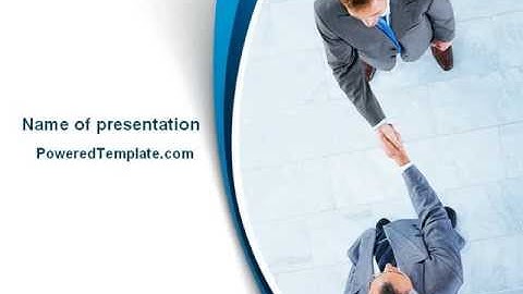 Business Handshake PowerPoint Template by PoweredTemplate.com