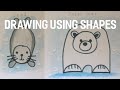 Drawing using Shapes - Polar bear and Seal