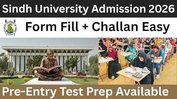 Sindh University Admission 2026 – Online Form, Challan & Test Preparation