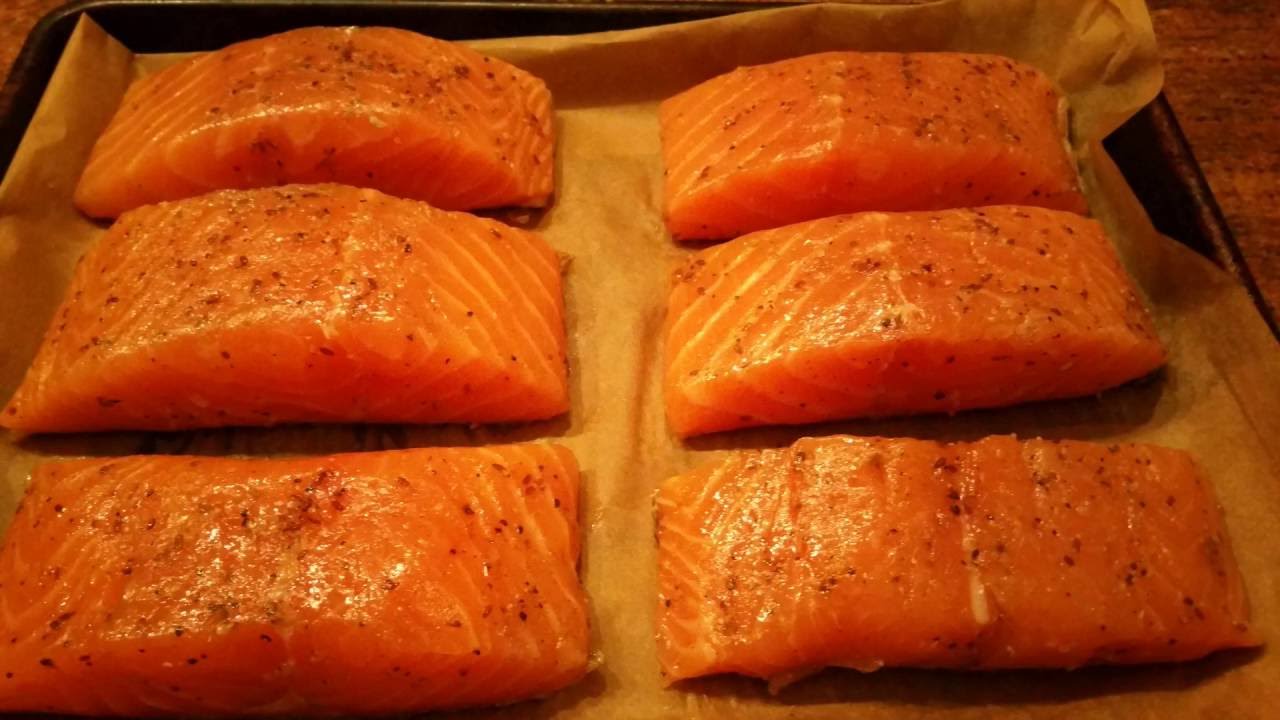 Awesome Salmon Filet Oven Broiled in 7 Minutes YouTube