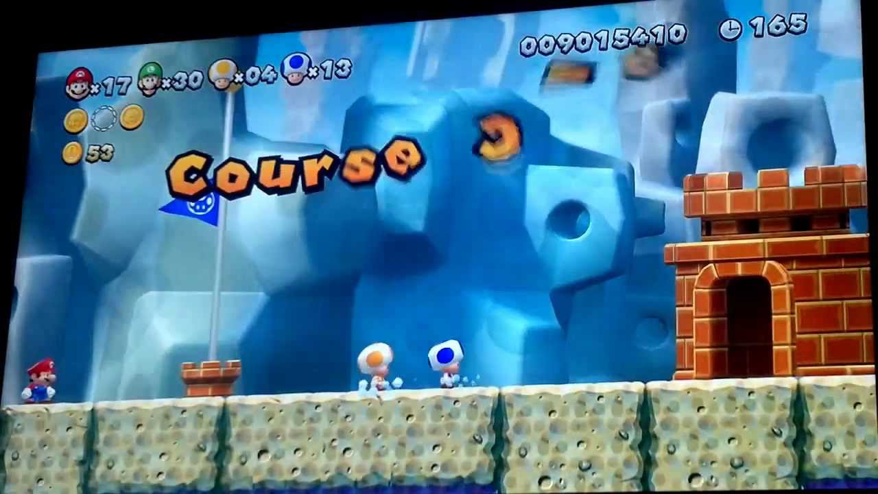 The worst New super Mario bros. U gameplay / playthrough - Thrilling spine coaster