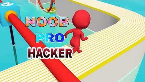 NOOB VS PRO VS HACKER IN FUN RACE 3D