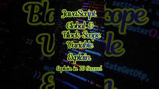 JavaScript Variable Scope 🌍 Global vs Block Scope Explained  #coding #javascript #tutorial  #shorts