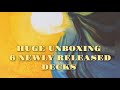 Huge unboxing                                         6 newly released decks 
