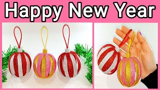 عمل زينة بالفوم شكل كوره 🎄🎅🎄 Diy Christmas ornaments