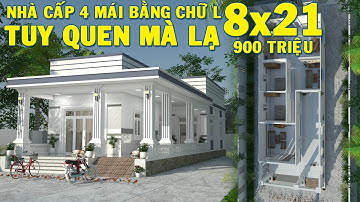 Mẫu nhà cấp 4 chữ L mái bằng nông thôn tuy quen mà lạ DT 8x21m chi phí 900 triệu tại Đồng Nai