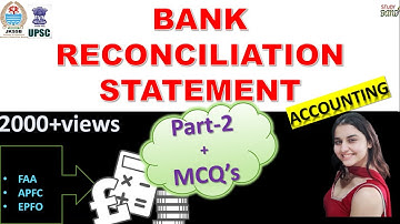 Lec-20 BANK RECONCILIATION STATEMENT (Part-2) I JKSSB FAA I JKSSB Finance Account Assistant I EPFO I
