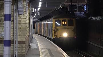 GBRf 73201, 73212, 73136, 73107, 73109, 73141, 73119 and 73128 passing Bromley South