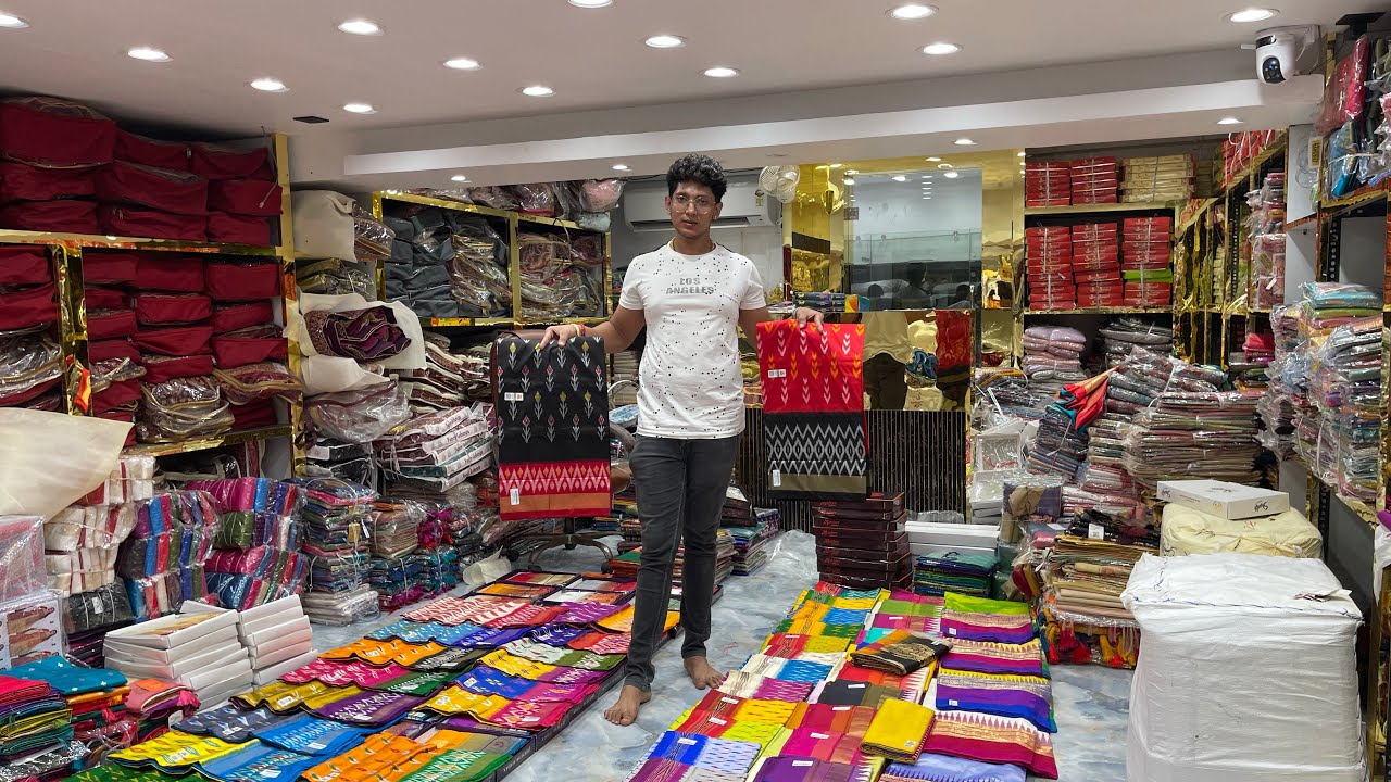 Pure silk Saree wholesaler Kolkata barabazar lowest price . Adi Gopal & Son 