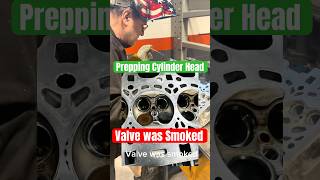 Prepping BMW Cylinder Head to Fix Burnt Valve with Welding | CNC Ported Cylinder Head Machining