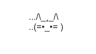 Cat Watching Face -  Copy and Paste Text Art