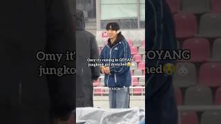 Omy it's raining in GOYANG jungkook got drenched BTS WORLD TOUR ARIRANG In GOYANG Soundcheck D1
