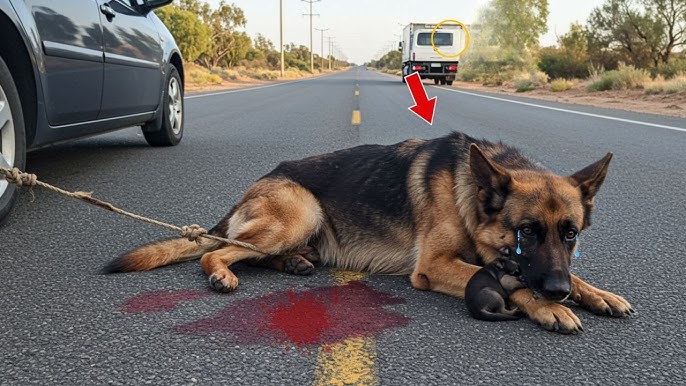 Tài xế xe tải nhìn thấy chú chó bị kéo lê — và phản ứng của anh ta thật đúng là - YouTube