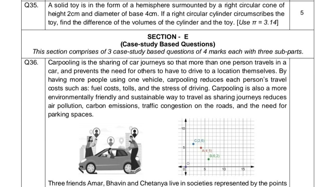 Class 10 , maths sample paper 