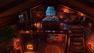 Cozy Cabin at Night with Rain Sounds and Crackling Fireplace for Sleep, Study and Relax screenshot 2