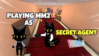 SECRET AGENT DESTROYS TEAMERS IN MM2 + GAMEPLAY (KEYBOARD ASMR) screenshot 3