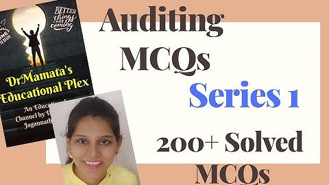Auditing । New Auditing Trends I MCQ Questions with Answers । Series 1। by Dr Mamta Rathi