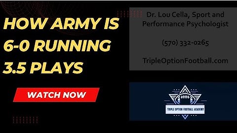 How Army is 6-0 Running 3.5 Plays