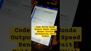 Honda cf DTC p0720 output shaft speed sensor #shorts