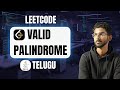 Valid Palindrome Leetcode 125 - Java | Telugu