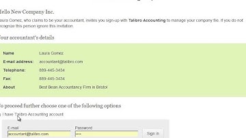 Accountant Dashboard in Talibro Accounting