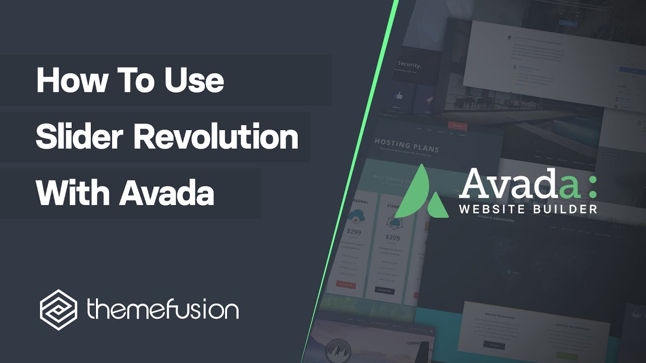 How To Use Slider Revolution With Avada - YouTube