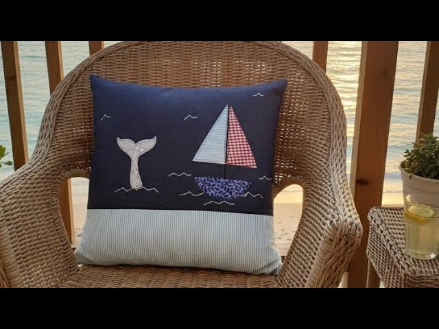 Creative sewing, sea-themed cushion - YouTube