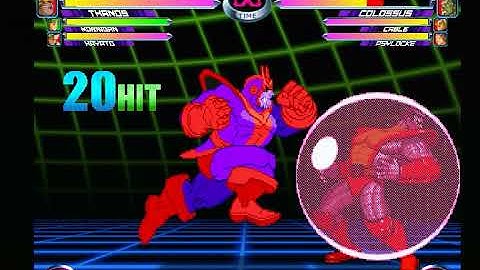 MvC2 Thanos/Morrigan double infinite