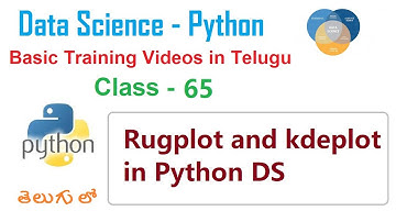Python DS in  Rugplot and Kdeplot in Telugu | Kdeplot in python for beginners | VLR Class - 65