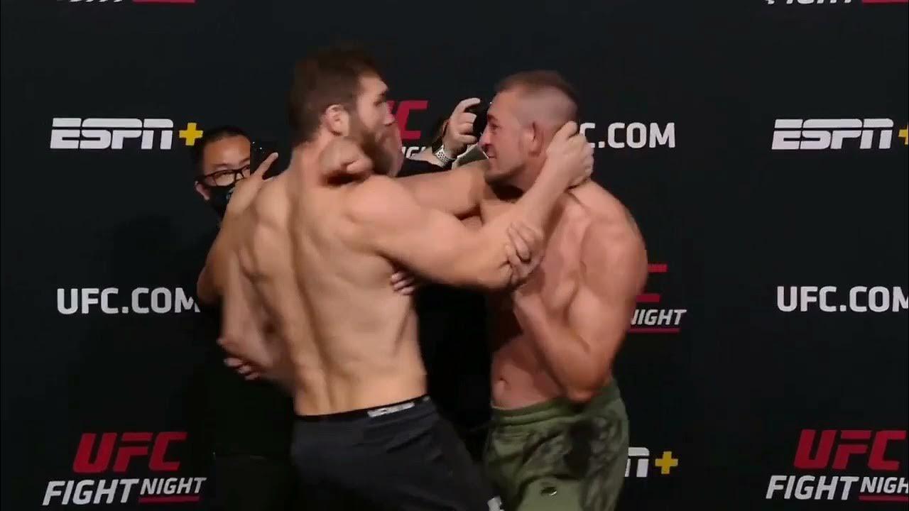 Ion Cutelaba gets Physical with Dustin Jacoby during UFC Faceoffs YouTube