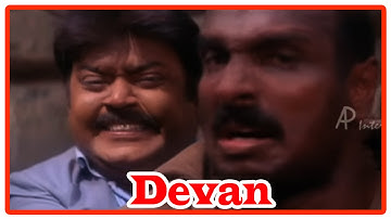 Devan Tamil Movie | Scenes | Vijayakanth arrests Arun Pandian