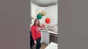 Holiday Balloon Hack! DIY Giant Floating Ornaments 🎄✨ #Shorts #YTShorts