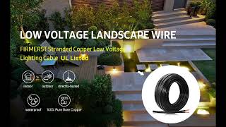 Diy Landscape Lighting Made Easy Firmerst 182 Wire - Ul Listed 100 Feet